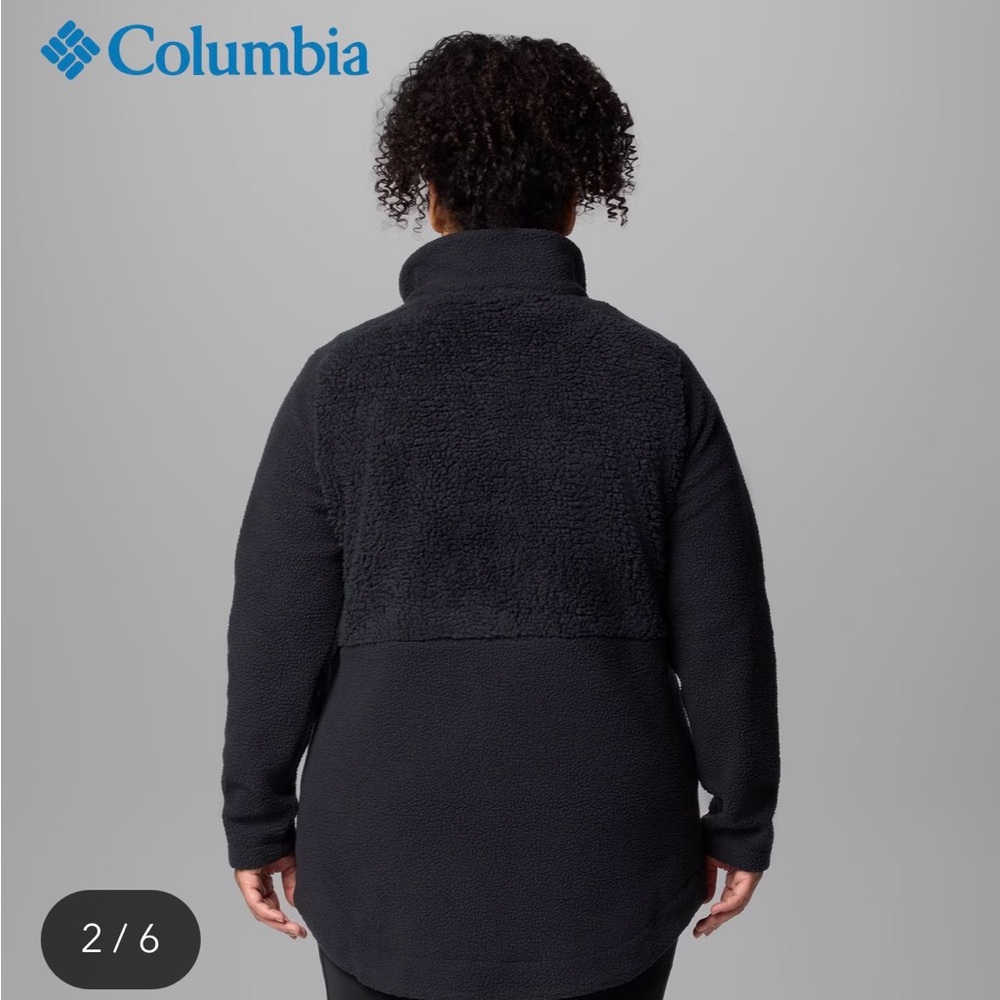 NWT Women's Columbia Lodge Sherpa FullZip Fleece Jacket Plus Size 3X - Picture 2 of 9